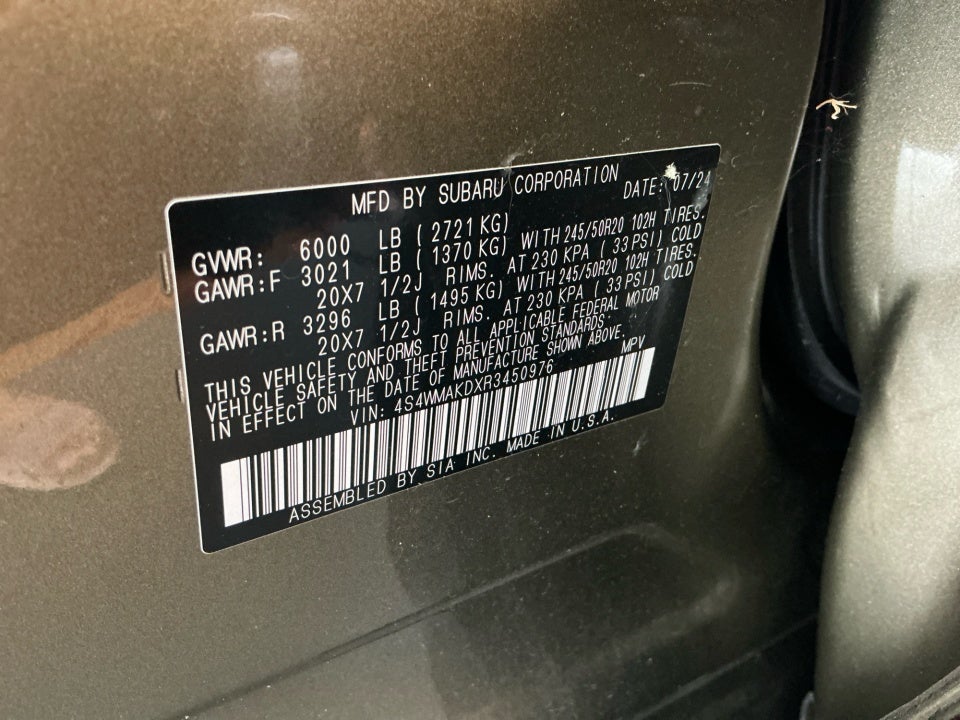 2024 Subaru Ascent Onyx Edition Limited