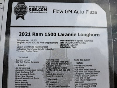 2021 RAM 1500 Limited Longhorn Crew Cab 4x4 5'7" Box