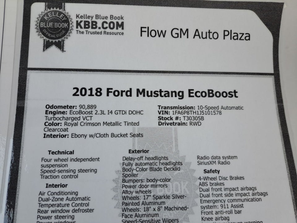2018 Ford Mustang EcoBoost