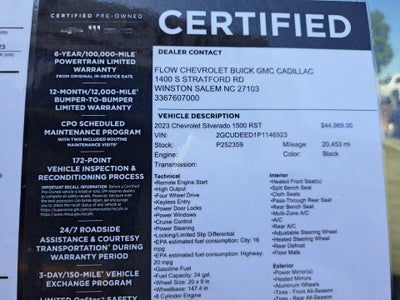 2023 Chevrolet Silverado 1500 4WD Crew Cab Short Bed RST