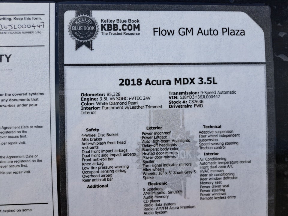 2018 Acura MDX 3.5L (A9)