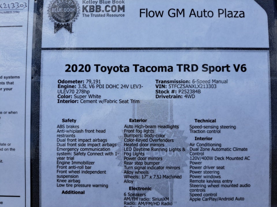 2020 Toyota Tacoma TRD Sport