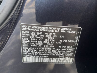 2021 Volkswagen Atlas Cross Sport 2.0T SE w/Technology