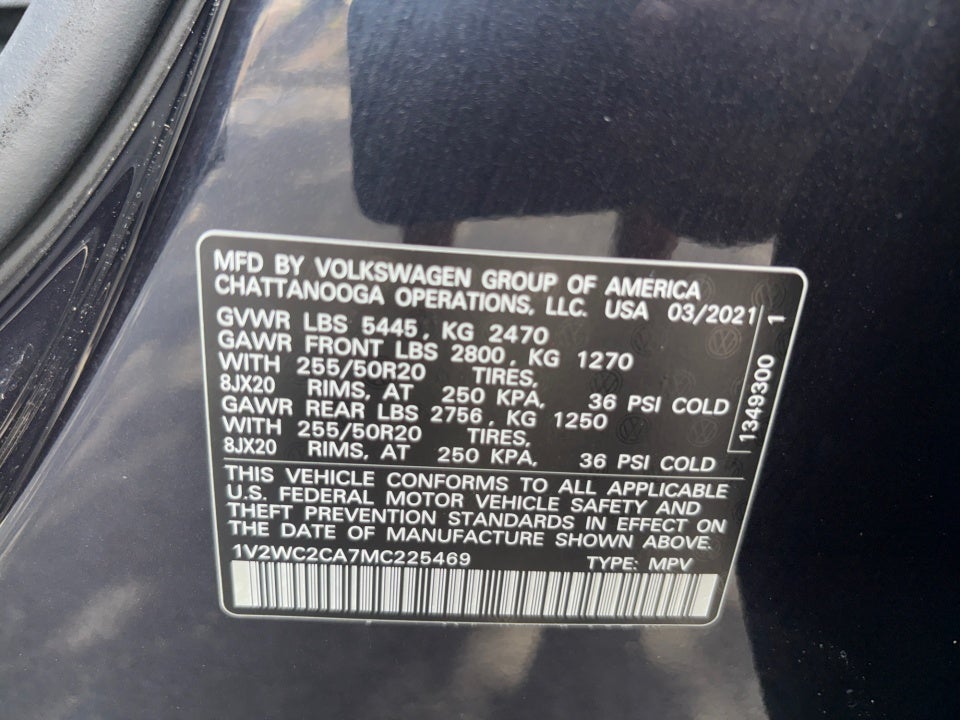 2021 Volkswagen Atlas Cross Sport 2.0T SE w/Technology