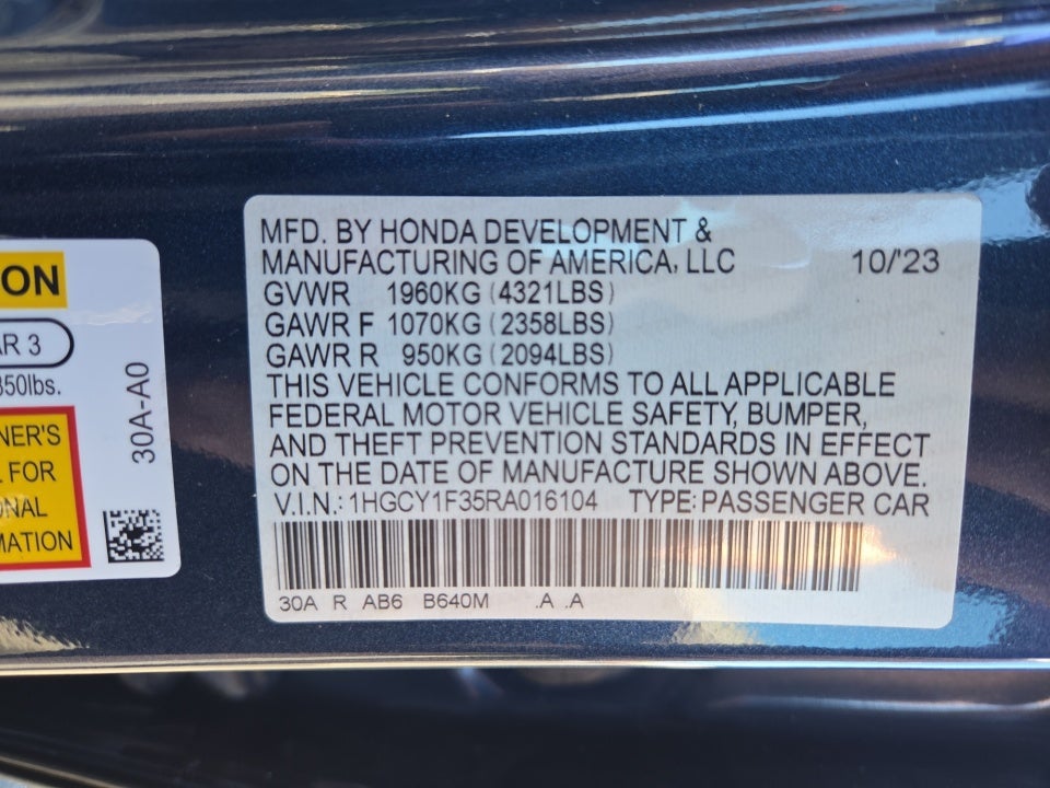 2024 Honda Accord Sedan EX