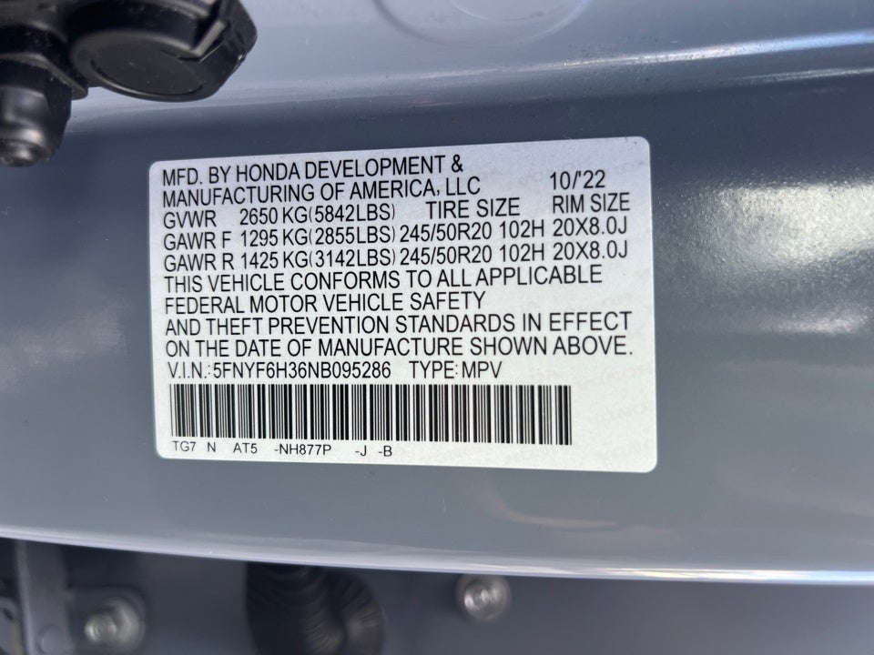 2022 Honda Pilot Sport