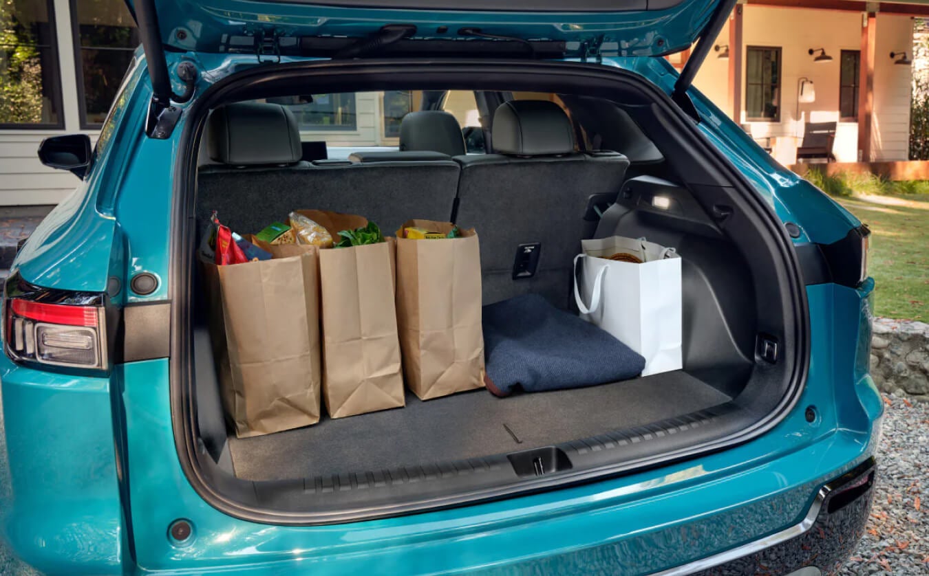 2026 Honda Prologue open hatch view showing cargo capacity